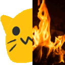 Meow Fire — cartoon emoji for Slack & Discord