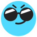 Cool Blue — cartoon emoji for Slack & Discord