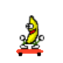 Banana Skateboard — banana emoji for Slack & Discord