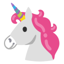Unicorn Gray — cartoon emoji for Slack & Discord