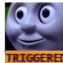 Thomas The Triggered Engine — cartoon emoji for Slack & Discord (Discord)