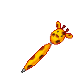 Giraffe Pen Heart — cartoon emoji for Slack & Discord (Discord)