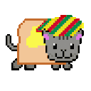 Nyancat Rasta — cartoon emoji for Slack & Discord