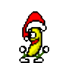 Bananadance Santahat2 — cartoon emoji for Slack & Discord