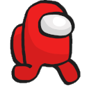 Among Us Red Run — cartoon emoji for Slack & Discord