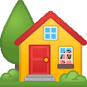 Stay Home Parrot — cartoon emoji for Slack & Discord