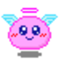 Pink Angel — cartoon emoji for Slack & Discord