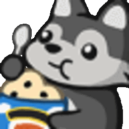 Wolfy Eat — cartoon emoji for Slack & Discord (Discord)