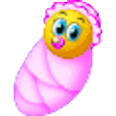 Baby Girl — cartoon emoji for Slack & Discord