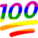 100 Pride — number emoji for Slack & Discord