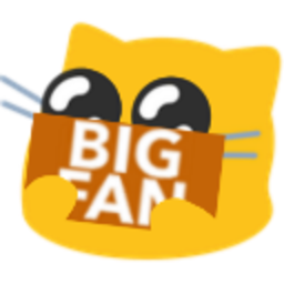 Meow Bigfan — cartoon emoji for Slack & Discord (Discord)