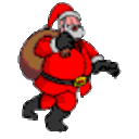 Santa Sneaking — cartoon emoji for Slack & Discord