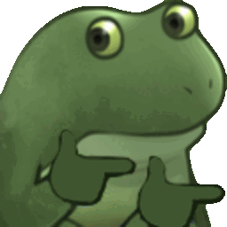 Worry Finger Guns — frog emoji for Slack & Discord (Discord)