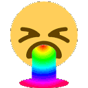 Rainbowpuke — cartoon emoji for Slack & Discord