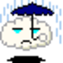 Cloud Rain — cartoon emoji for Slack & Discord