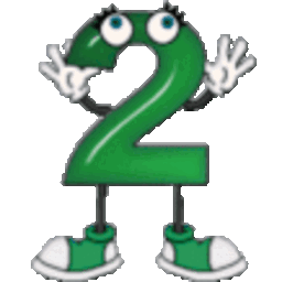 Number Two Wave Happy — number emoji for Slack & Discord (Discord)