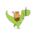 Dinocorn — cartoon emoji for Slack & Discord