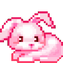 Pink Bunny — cartoon emoji for Slack & Discord