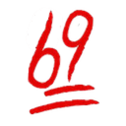 Number 69 Red Style — number emoji for Slack & Discord (Discord)