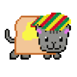 Nyancat Rasta — cartoon emoji for Slack & Discord (Discord)