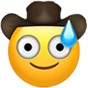 Cowboy Mild Panic — cartoon emoji for Slack & Discord