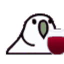 Parrot Wine — cartoon emoji for Slack & Discord