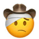 Injured Cowboy — cartoon emoji for Slack & Discord