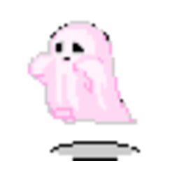 Pink Ghost — cartoon emoji for Slack & Discord (Discord)