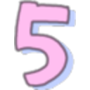 Number Five Pink — number emoji for Slack & Discord