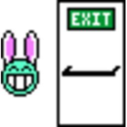 Rabbit Exit — pixel-art emoji for Slack & Discord (Discord)