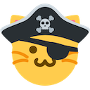 Pirate Cat — cartoon emoji for Slack & Discord