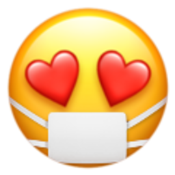 Heart Eyes With Mask — emotion emoji for Slack & Discord (Discord)
