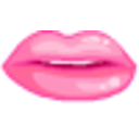 Flirting Lips — cartoon emoji for Slack & Discord