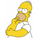 Homer Thinking — cartoon emoji for Slack & Discord