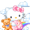 Hellokitty Teddy — cartoon emoji for Slack & Discord