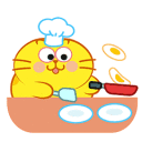 Cooking Cat — cartoon emoji for Slack & Discord
