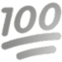 Red 100 Percent Strong — number emoji for Slack & Discord