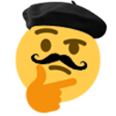 Think Beret — cartoon emoji for Slack & Discord