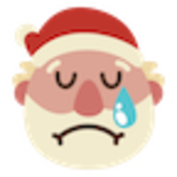 Santa Sad — santa emoji for Slack & Discord (Discord)
