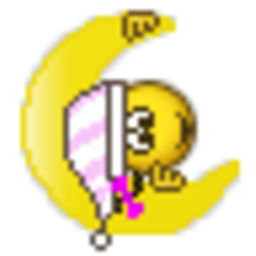 Sleep Moon — cartoon emoji for Slack & Discord (Discord)