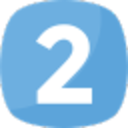 Blue Number Two — number emoji for Slack & Discord
