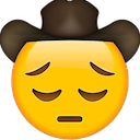Sad Cowboy — emotion emoji for Slack & Discord