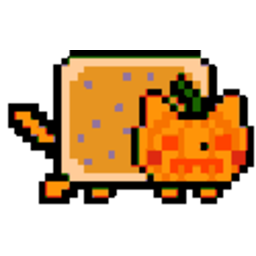 Nyancat Pumpkin — pixel-art emoji for Slack & Discord (Discord)