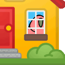 Stay Home Parrot Closer — cartoon emoji for Slack & Discord