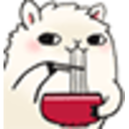 Llama Eatingramen — cartoon emoji for Slack & Discord (Discord)