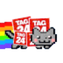 Nyancat Tag24 — cartoon emoji for Slack & Discord