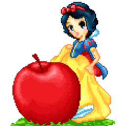 Snowwhite Bunnyapple — cartoon emoji for Slack & Discord (Discord)