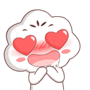 Cottoncandy Hearteyes — cartoon emoji for Slack & Discord