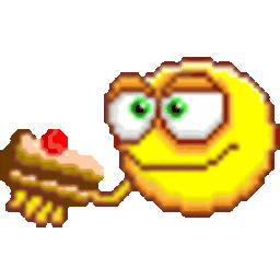 Eating Cake — cartoon emoji for Slack & Discord (Discord)