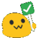 Blob Sign Yes — cute emoji for Slack & Discord